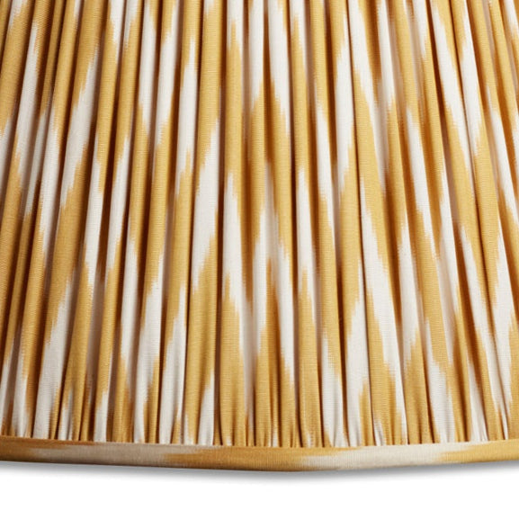 Nushka Lampshades 20 Inch - 51cm Yellow And Cream Cotton And Silk Ikat Lampshade