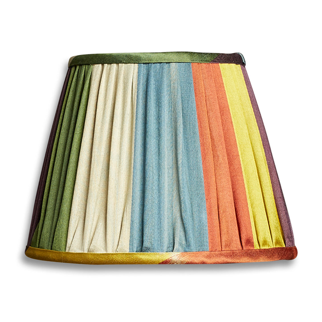 Nushka Lampshades 8 inch - 20 cm harlequin stripe cotton/silk ikat lampshade