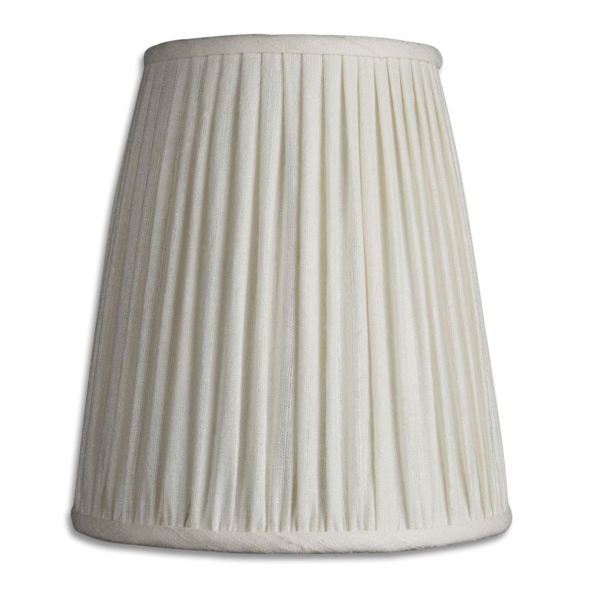 Nushka Lampshades 9 inch - 23 cm - White Mulberry Silk Cone lampshade