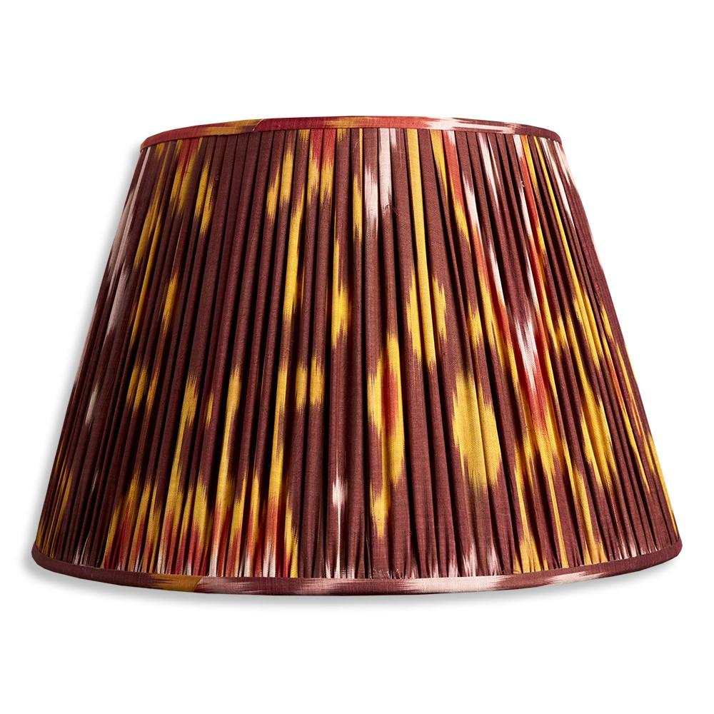 Nushka Lampshades Crimson And Yellow Silk And Cotton Lampshade