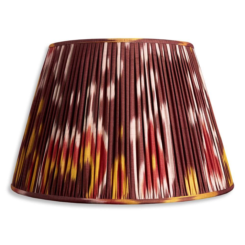 Nushka Lampshades Crimson And Yellow Silk And Cotton Lampshade