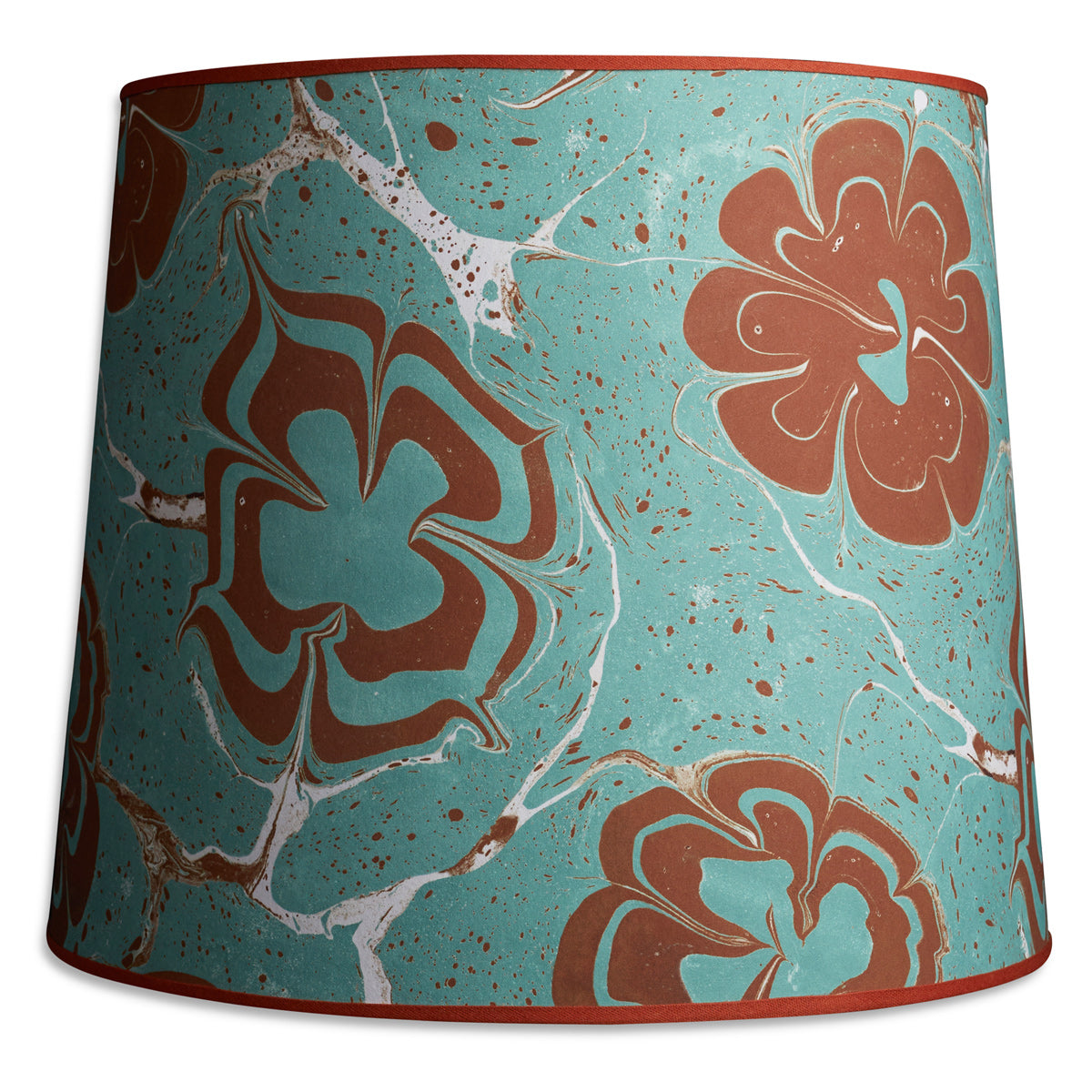 Nushka Lampshades Marbled paper lampshade - Aqua