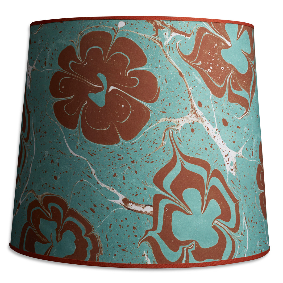 Nushka Lampshades Marbled paper lampshade - Aqua