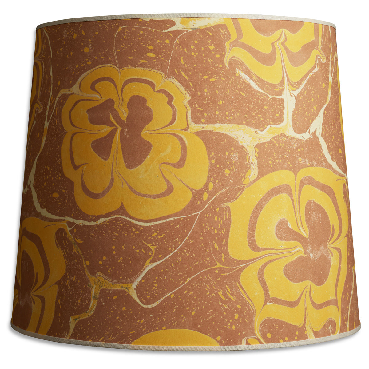 Nushka Lampshades Marbled paper lampshade - Toffee