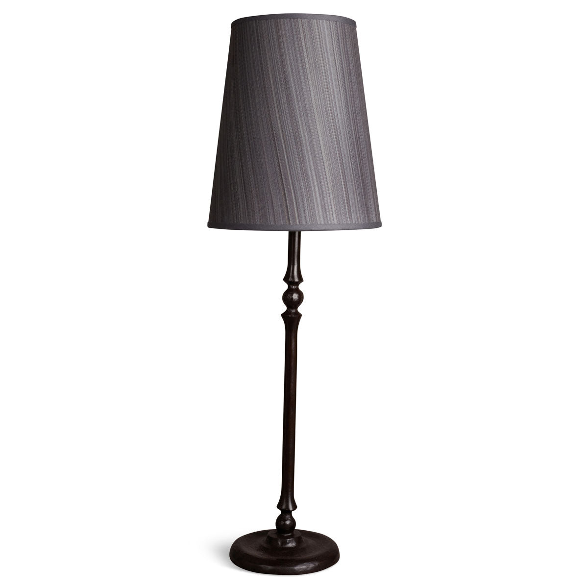 Tall bronze artisanal table lamp