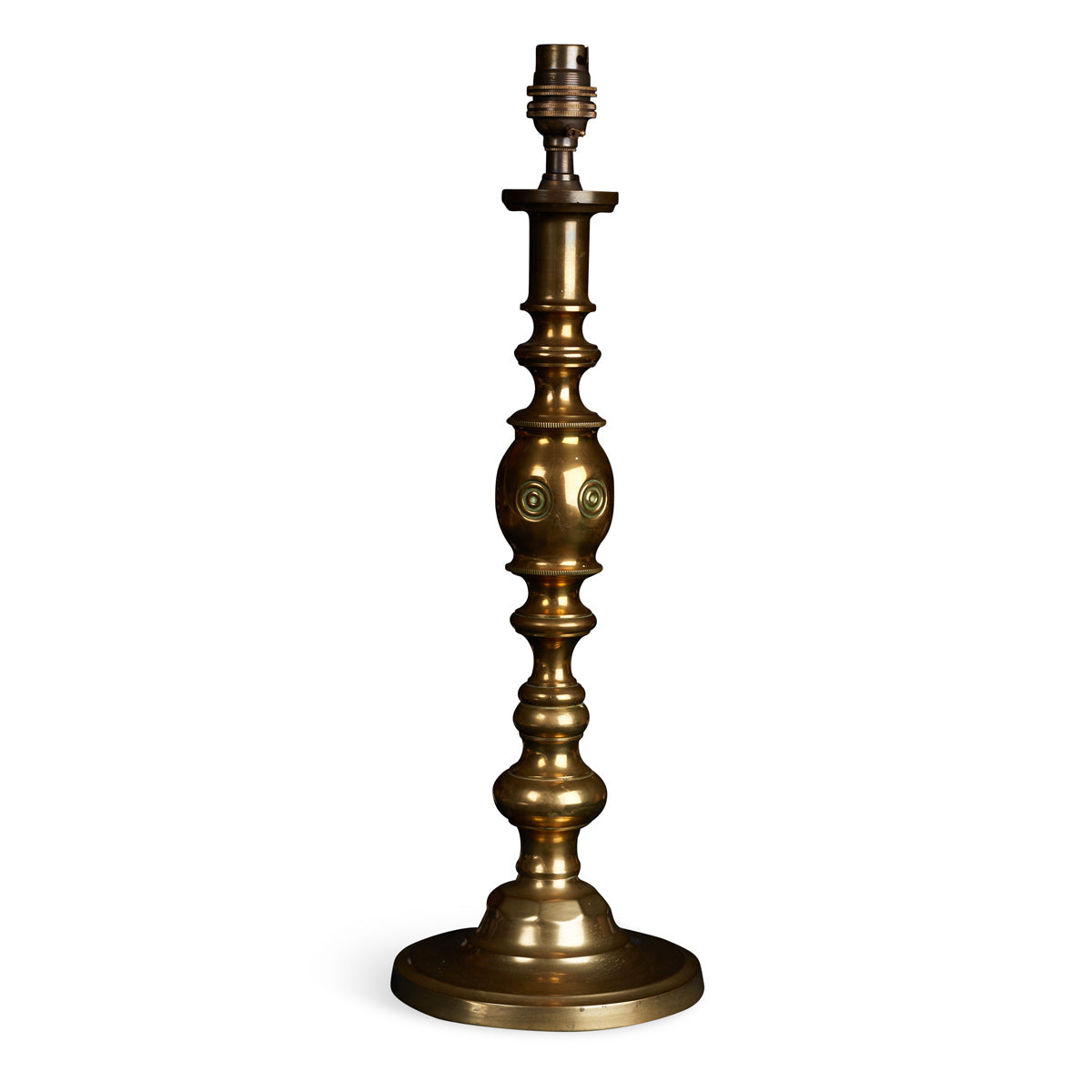 Nushka Lighting Turned brass table lamp