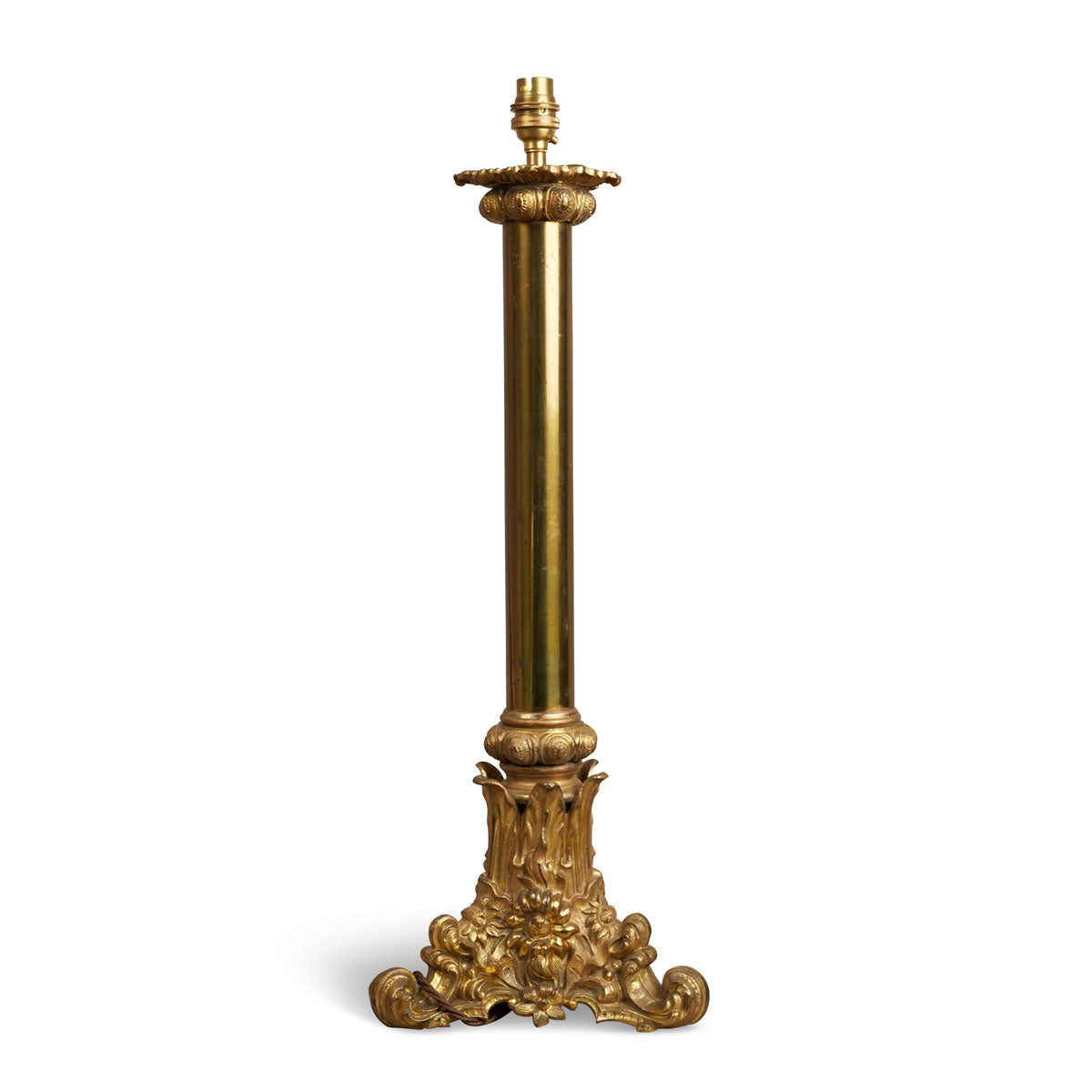 Nushka Lighting Victorian cast brass and ormolu table lamp