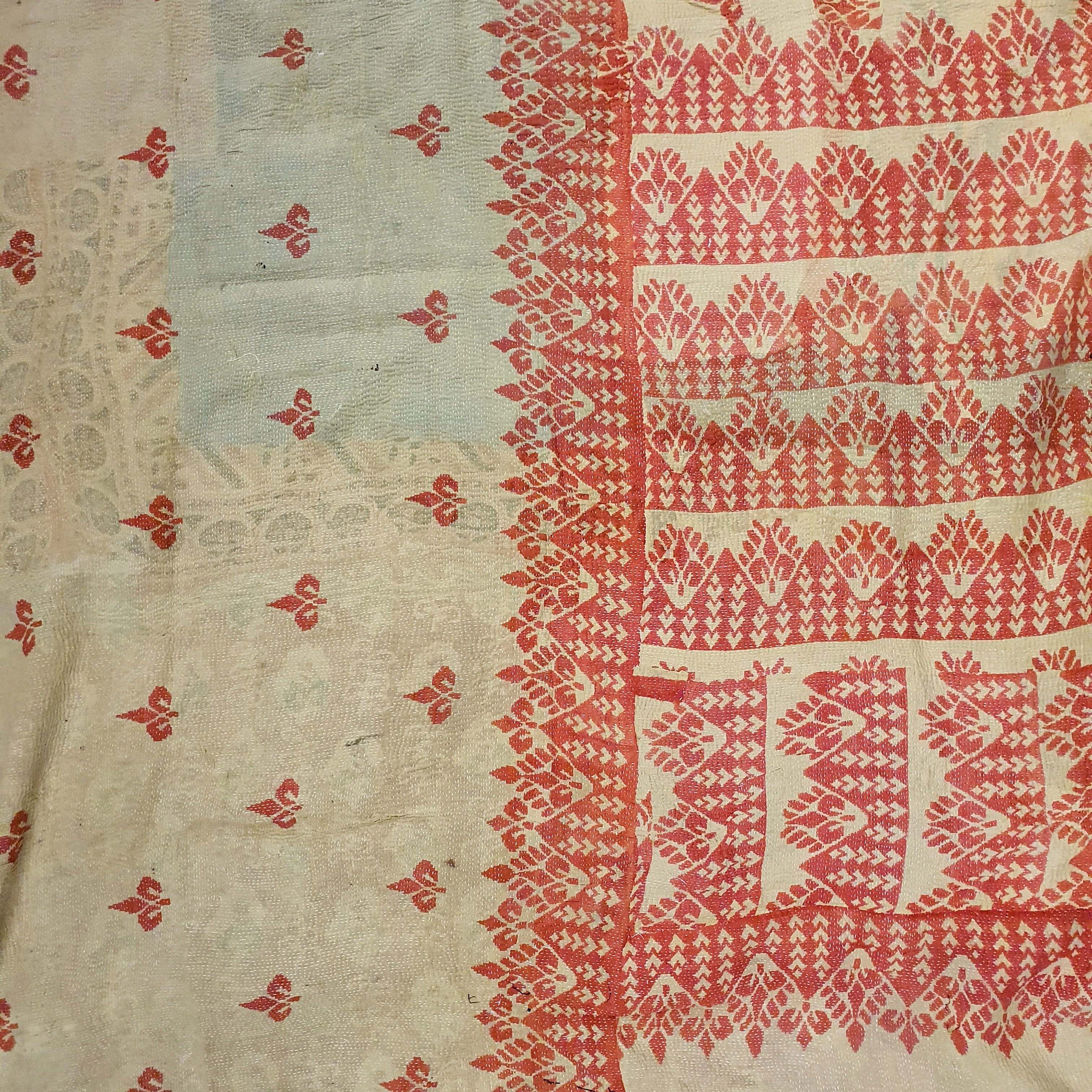 Nushka Textiles Hand-Stitched Kantha Throw