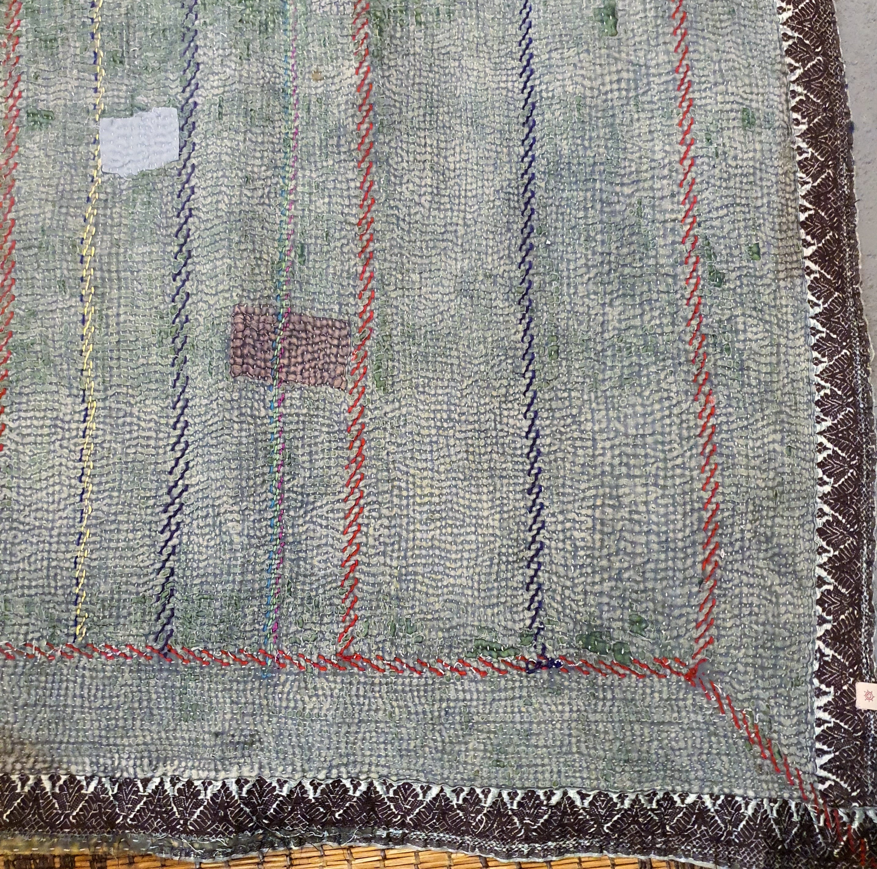 Nushka Textiles Hand-Stitched Kantha Throw