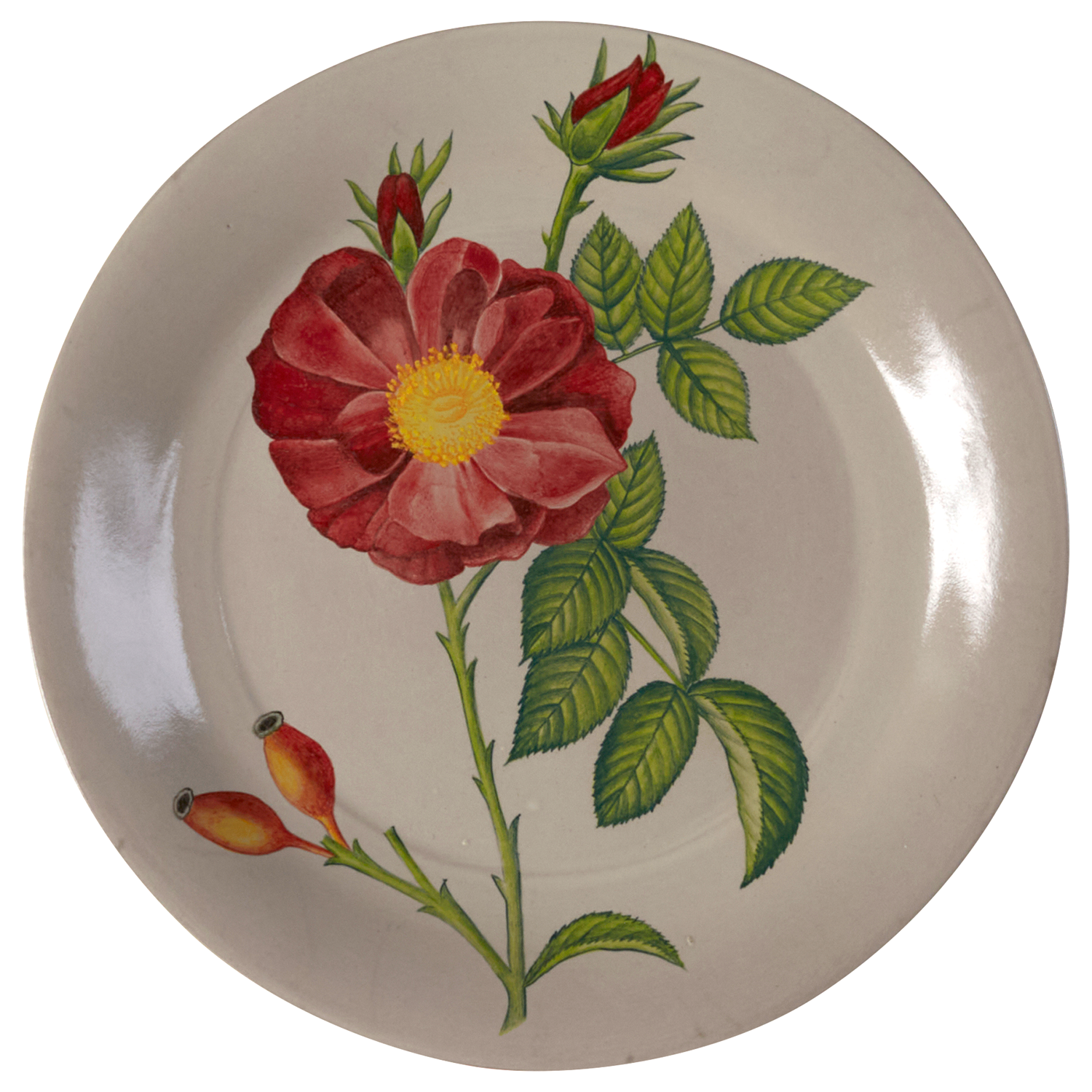 Hand-painted ceramic dessert plate