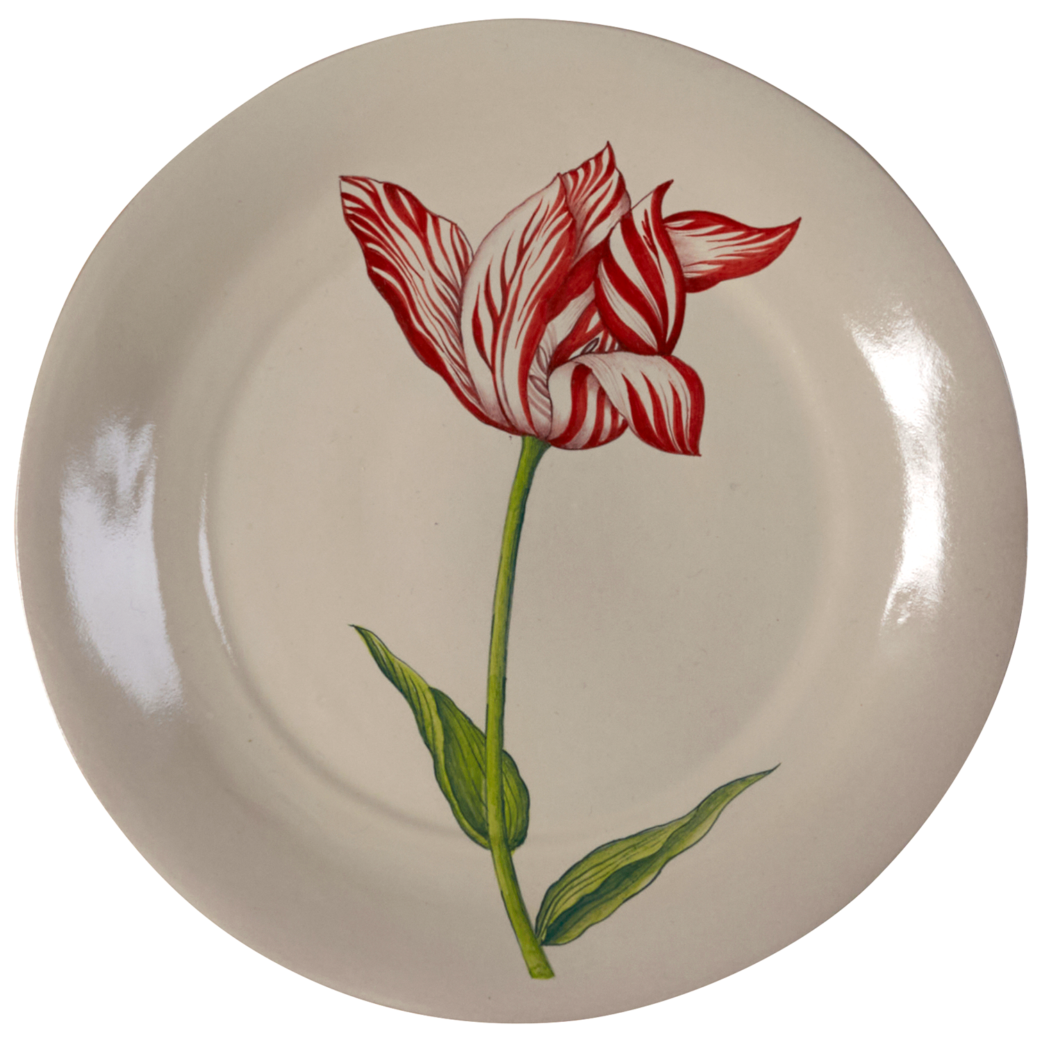 Hand-painted ceramic dessert plate