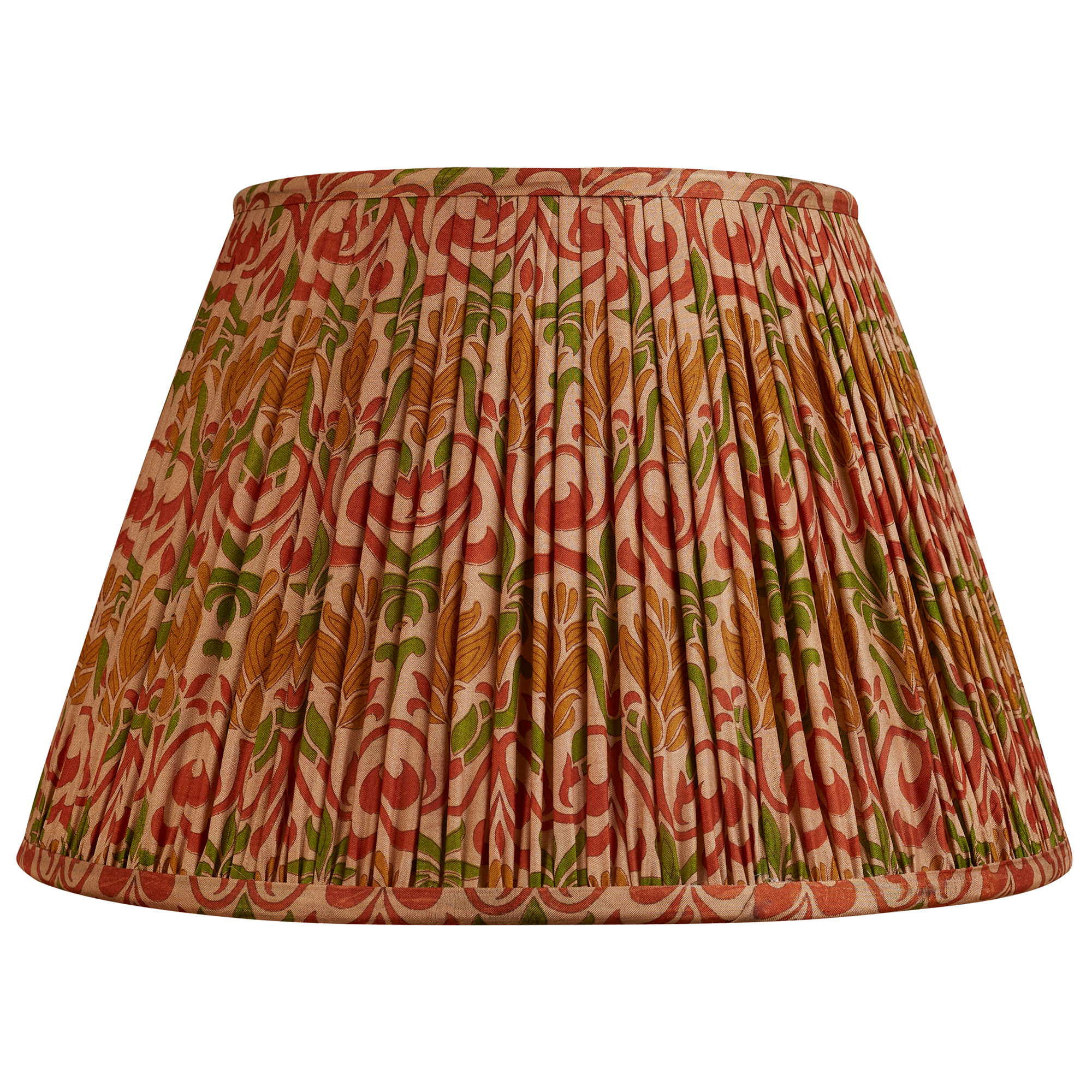 12 inch (30cms) Stylised floral silk sari lampshade