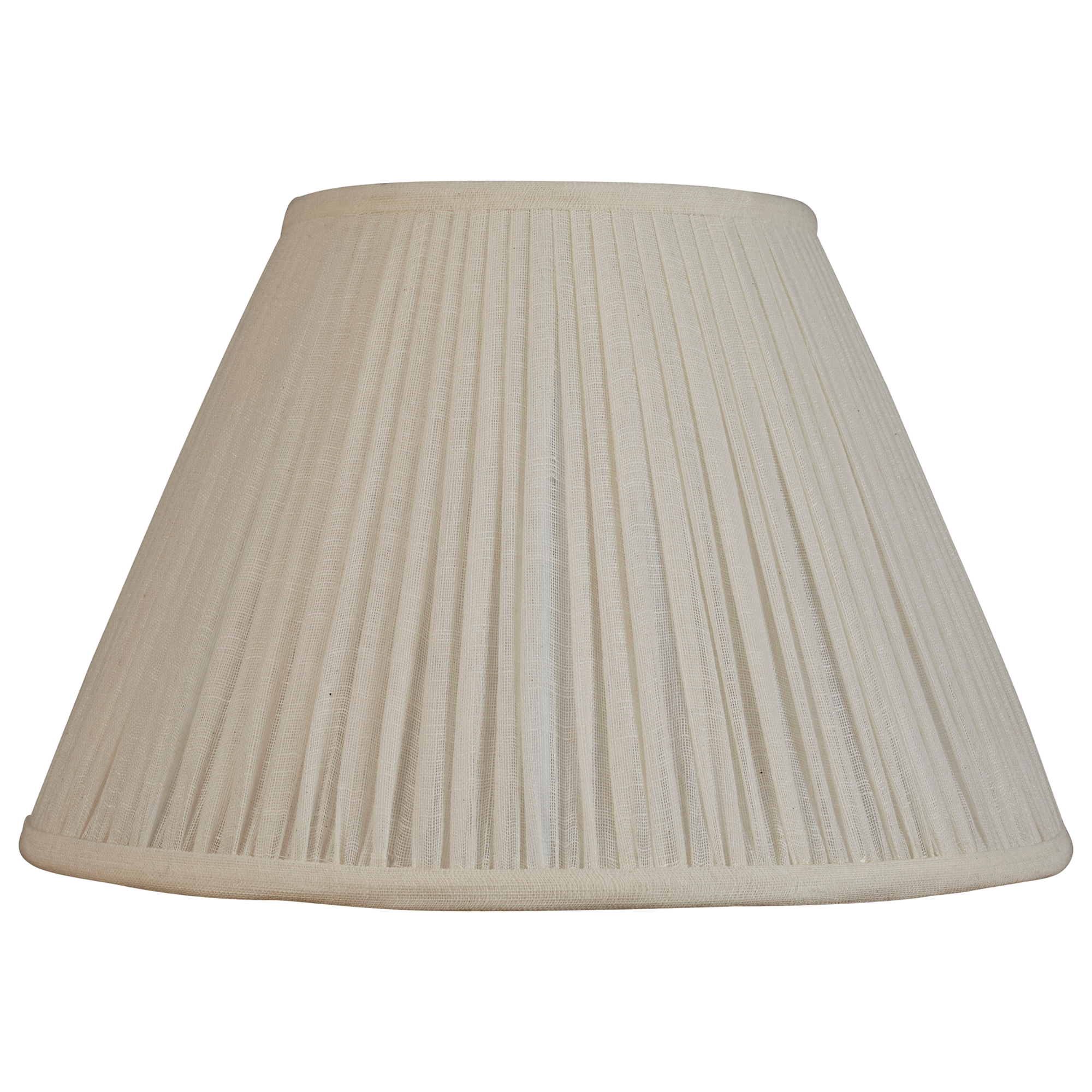 12 inch (30cms) French drum cream cotton gathered lampshade