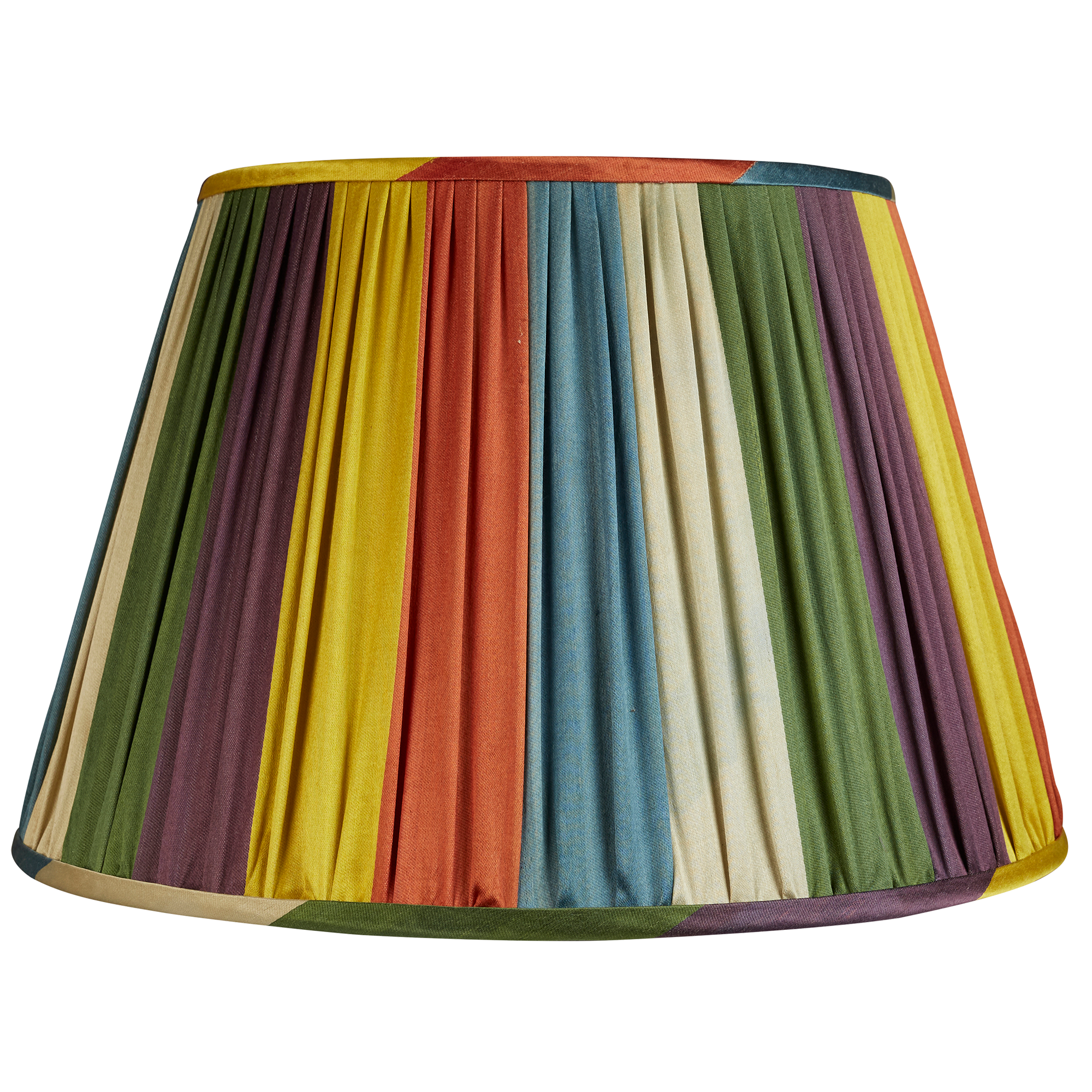 16 Inch (41cm) Harlequin Stripe Cotton And Silk Lampshade