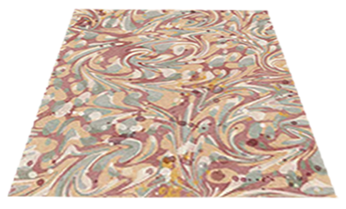 12 inch marbled card shade - Terracotta