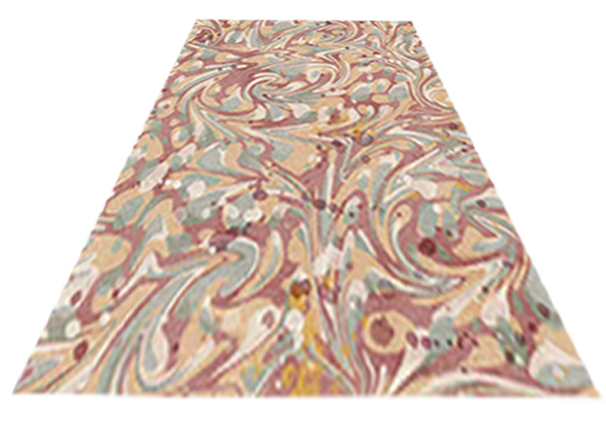 7 inch marbled card shade - Terracotta