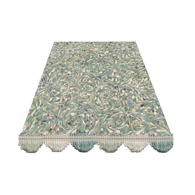 12 inch marbled card shade with trim - Aqua